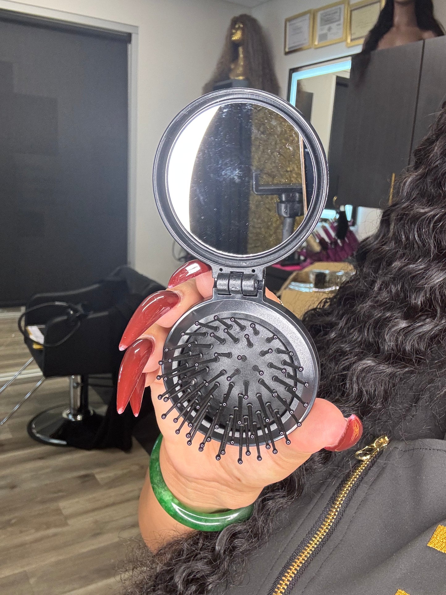 Mini Paddle Brush/Mirror