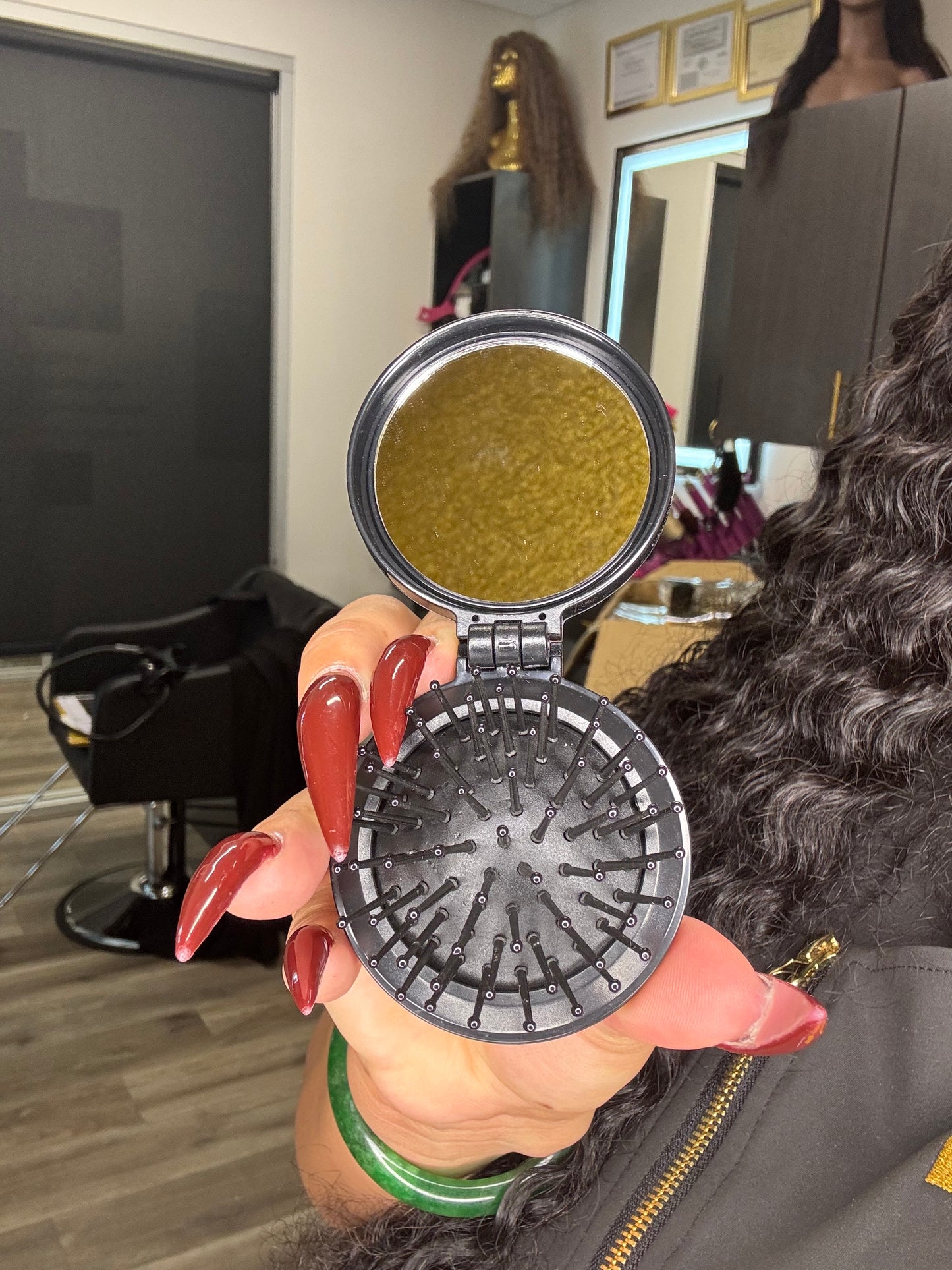 Mini Paddle Brush/Mirror