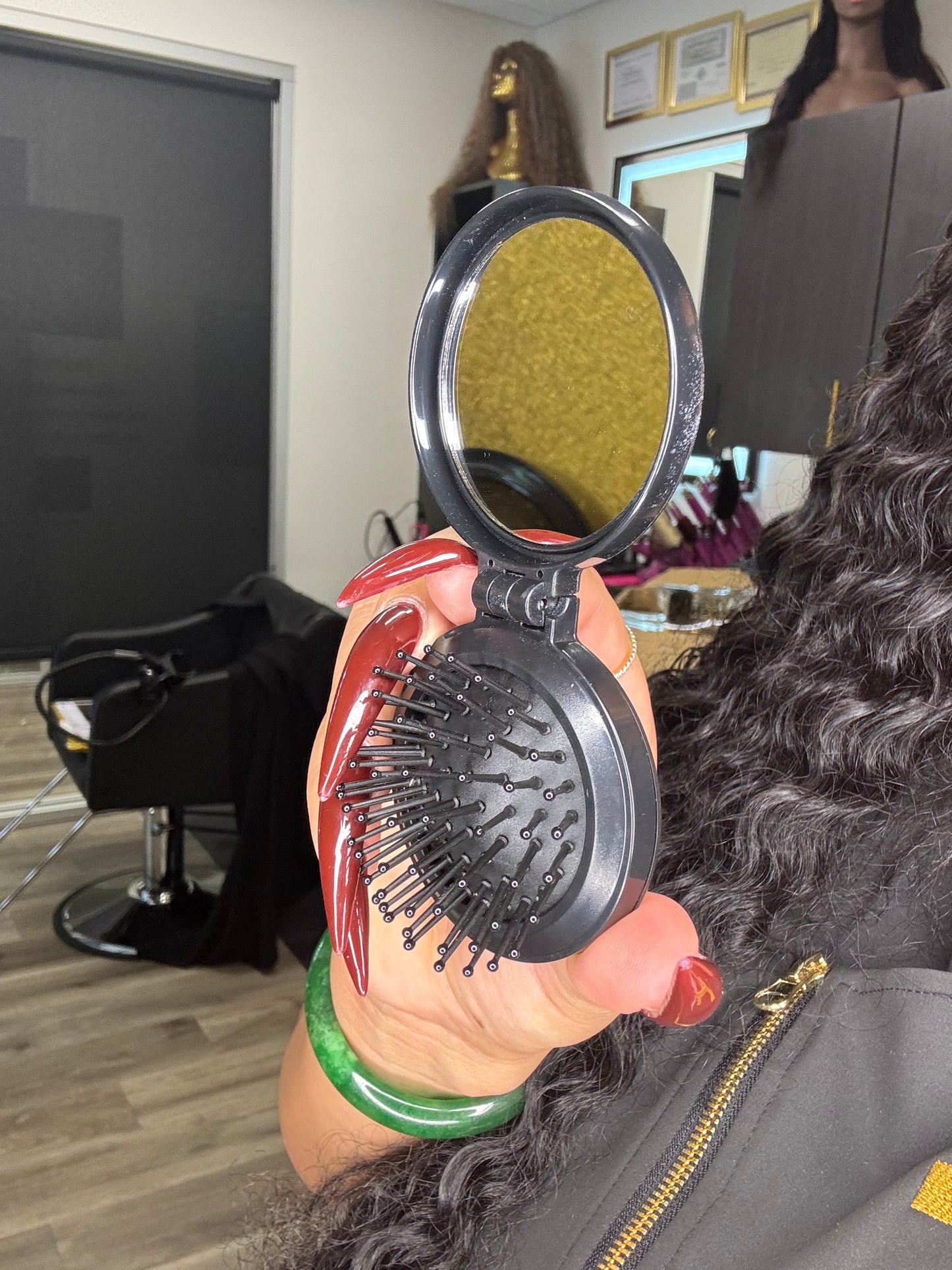 Mini Paddle Brush/Mirror