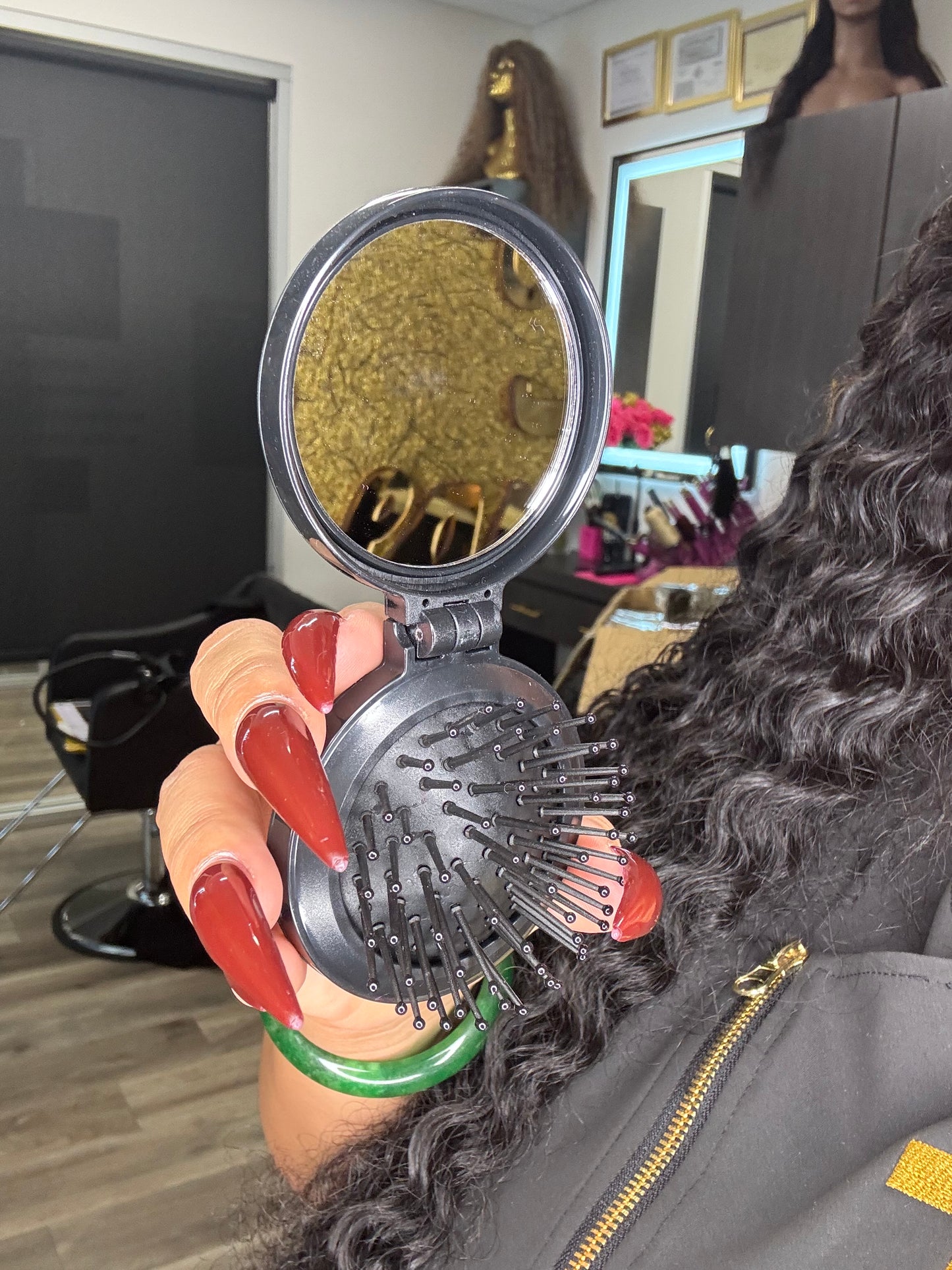 Mini Paddle Brush/Mirror