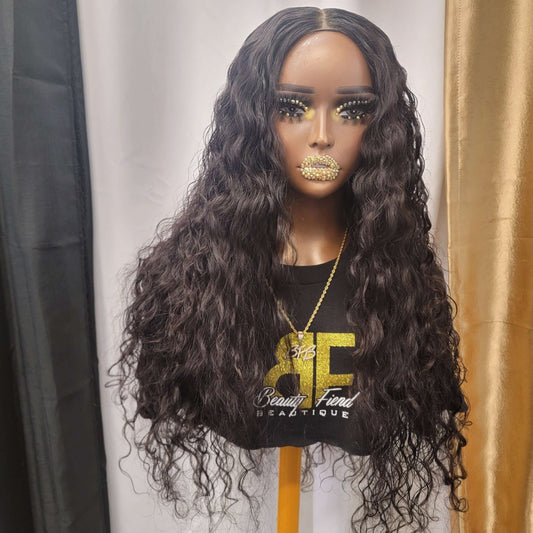 Image of 30' Brazilian LOOSE CURL wig in natural brown color.